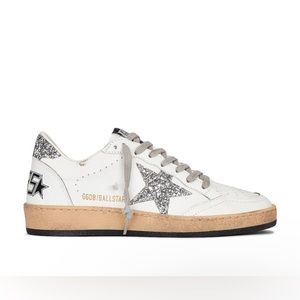 Golden Goose Ball Star Sneaker White, Silver NIB Auth Size